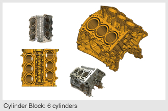 Cylinder Block: 6 cylinders