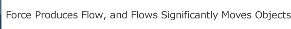 Force Produces Flow, and Flows Significantly Moves Objects
