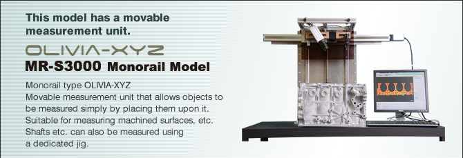 This model has a movable measurement unit.MR-S3000 Monorail Model