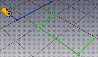 配管CADを起点として、空間中にパイプラインを作成。
